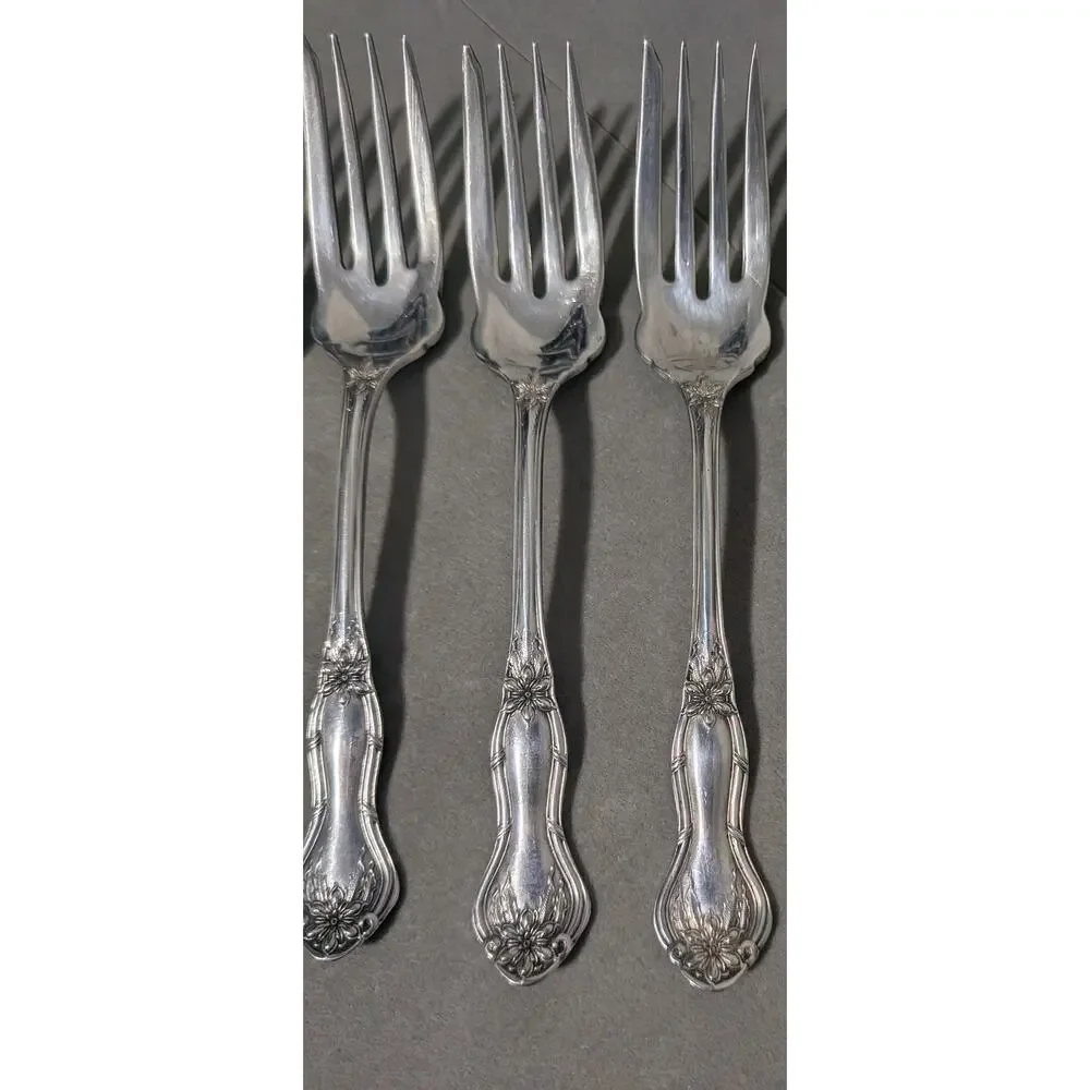 Set of 8 Antique Pilgrim Silver Co 